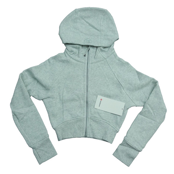 lululemon athletica Tops - New Lululemon Size 4 Scuba Full Zip Cropped Hoodie HCUG Heathered Gray